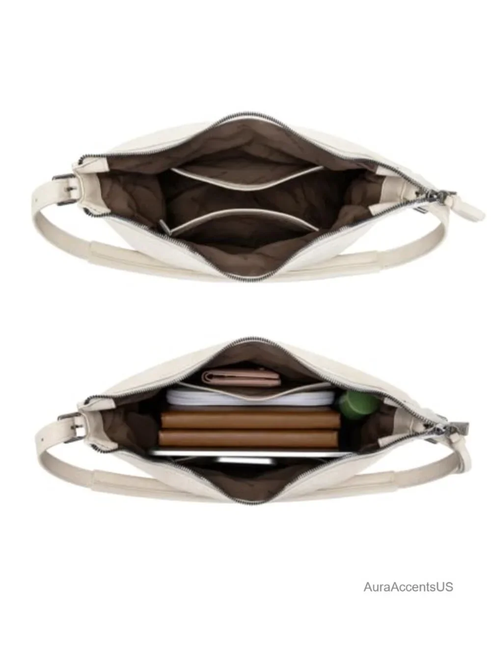 Large Hobo Bag Faux Leather Slouchy Crossbody Purse Zipper Shoulder Handbag